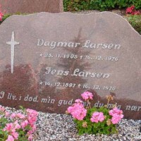 Jens Larsen. Karup Kirkegård