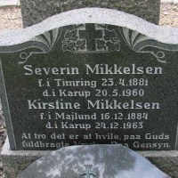 Severin Mikkelsen,Karup Kirkegård