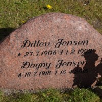 Niels Peder Ditlev Jensen-Dagny Marie Brunebjerg. Hogager Kirkegård