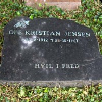 Ole Kristian Jensen, Østre kirkegård-Ikast