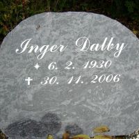 Inger Emilie Dalby. Uth Kirkegård