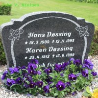 Hans Christian Jensen-Karen Sofie Hansen. Grathe Kirkegård