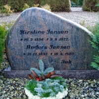 Anders Jensen-Kirstine Larsen. Karup Kirkegård