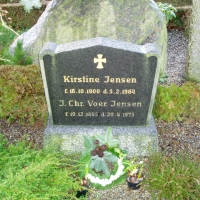 Kirstine Troelsen-Jens Chr. Voer Jensen. Karup Kirkegård