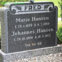 Johannes_Marie Hansen. Grathe kirkegård