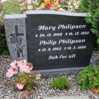 Philip Stordal Philipsen-Mary Jensine Winther. Karup Kirkegård