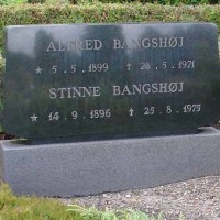 Stinne og Alferd Bangshøj. Karup Kirkegård