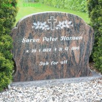 Søren Peter Hansen. Grathe Kirkegård