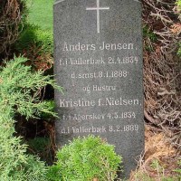 Anders Jensen (Stavlund)-Kristine Nielsen. Karup Kirkegård