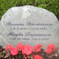 Magda Rasmine Jensen. Glud Kirkegård