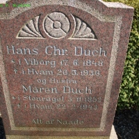 Hans Christian Duch, Vium kirkegård